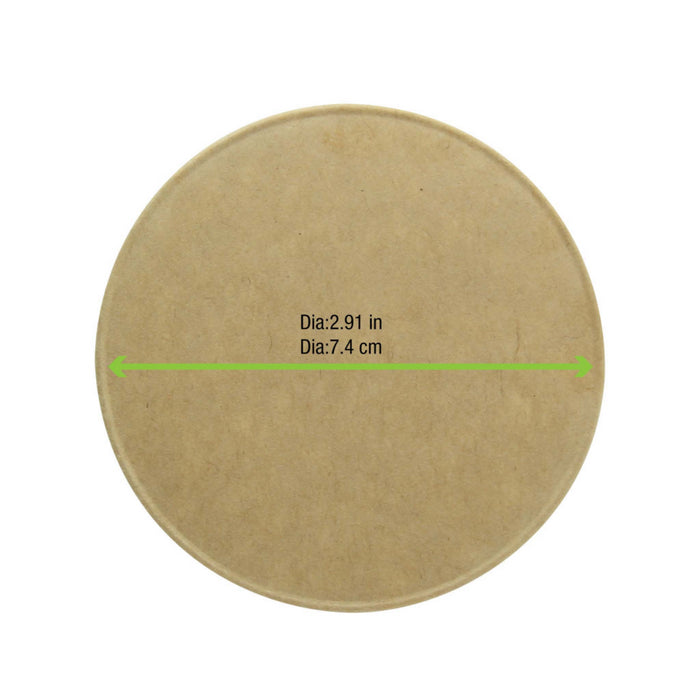 Tapa de cartón Kraft Ø74mm - 50Uds