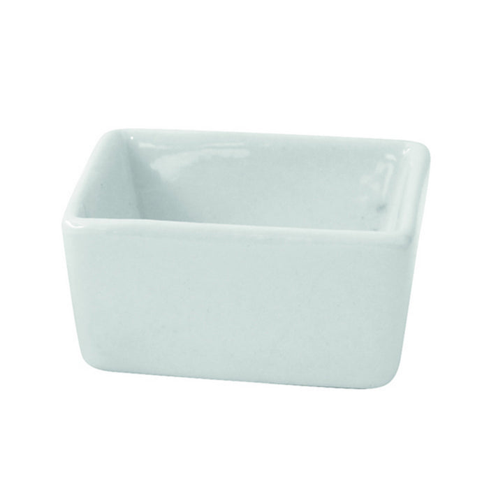 Mini cuenco cuadrado de porcelana blanca 60x60mm A53mm - 4Uds