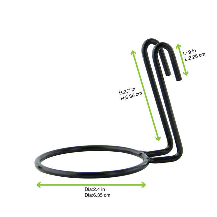 Porta conos/salserasde metal negro A70mm - 6Uds