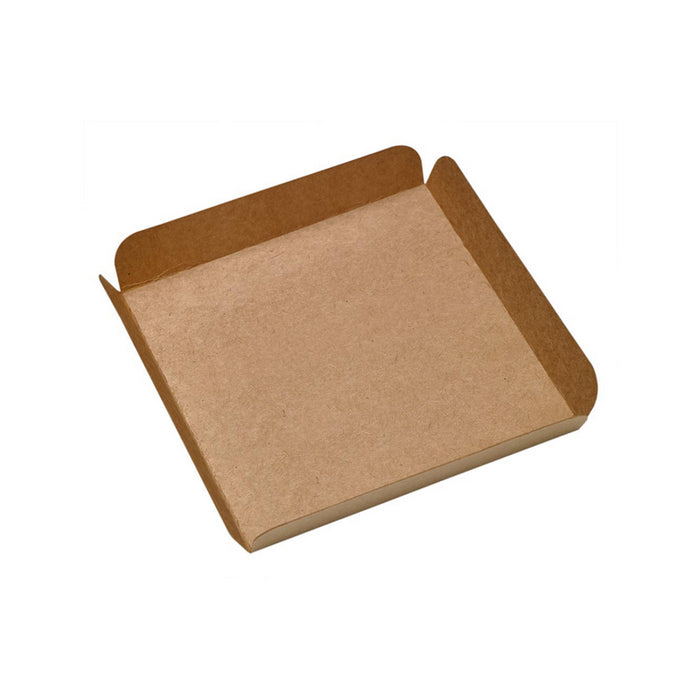Base cuadrada en cartón kraft con pliegue en los bordes 110x110mm A20mm - 250Uds