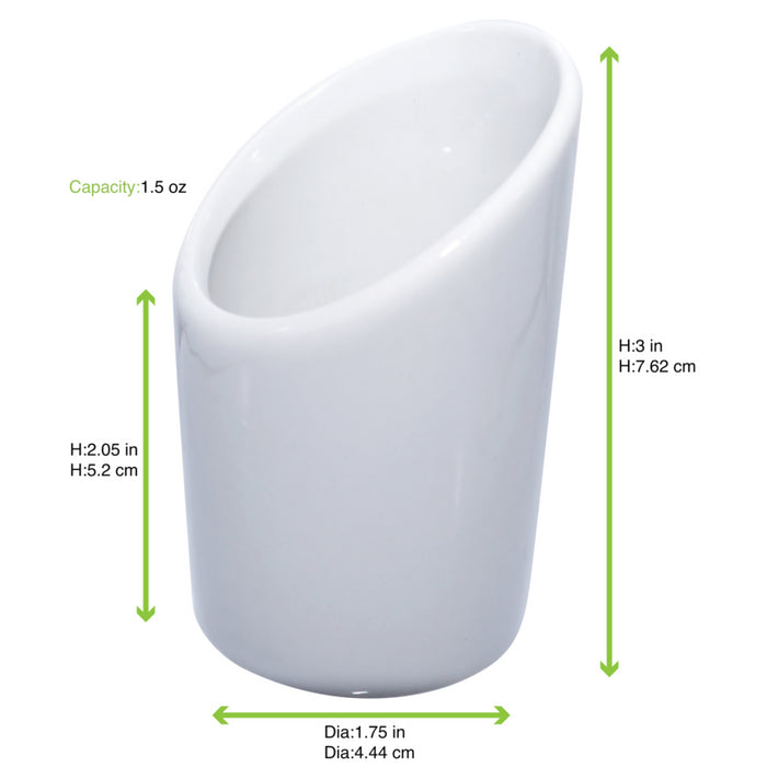 Mini porcelana vaso de porcelana blanca A80mm - 4Uds