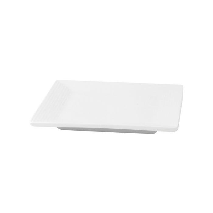 Mini plato cuadrado porcelana blanca 101x101mm A23mm - 4Uds