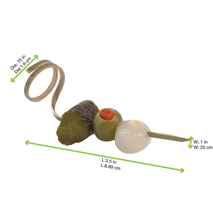 Pinchos de bambú Top Twist 90mm - 25Uds