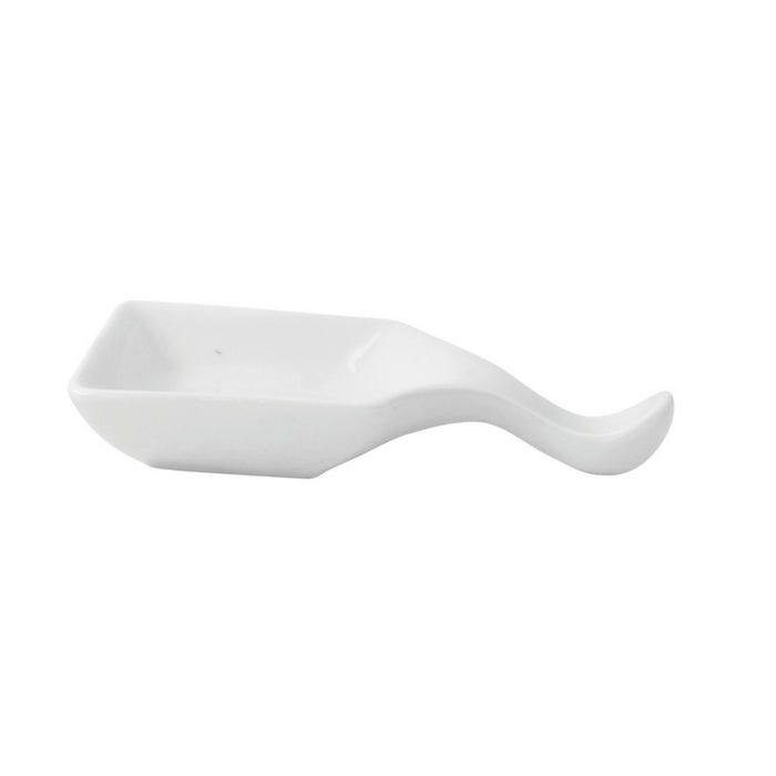 Mini cuchara cuadrada de porcelana blanca 96x53mm A15mm - 4Uds