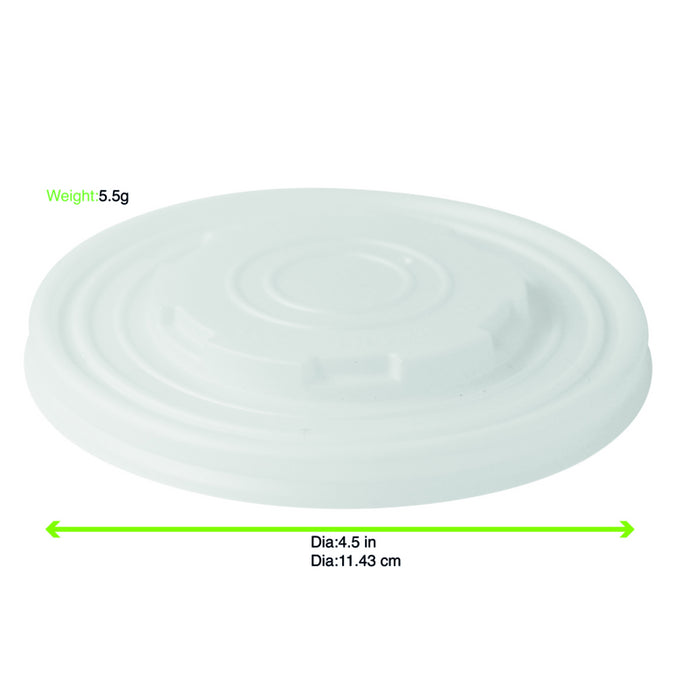 Tapa CPLA blanca Ø115mm A10mm - 50Uds