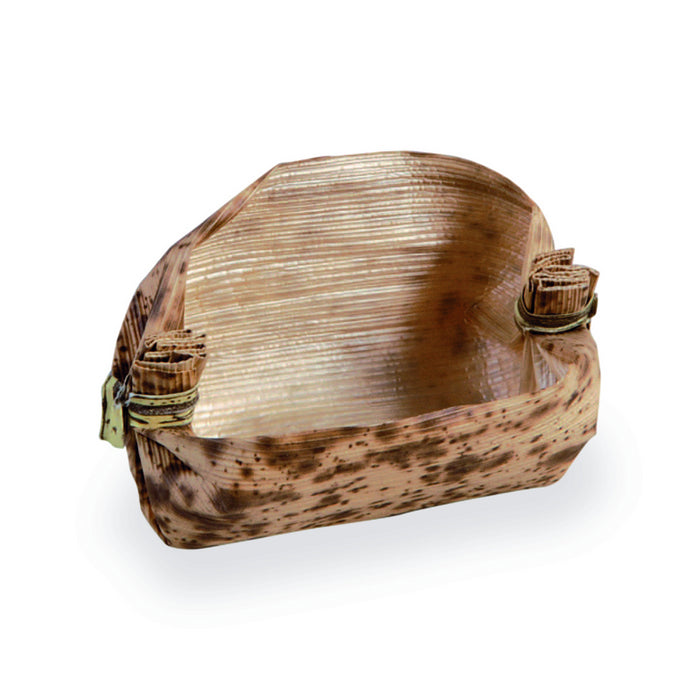 Cesta oval de hoja de bambú MITO 44ml 70x20mm A20mm - 25Uds