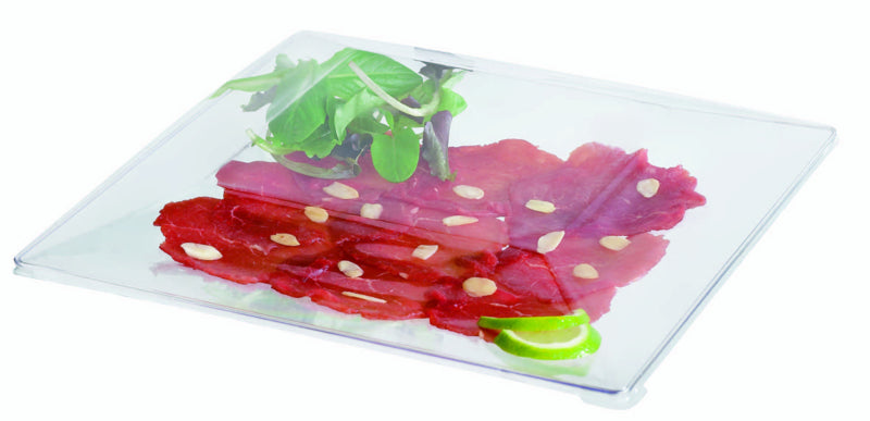 Tapa plana transparente PET para 210AQ2727 280x280mm A40mm - 60Uds