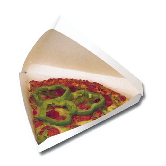 Caja de cartón blanco para porción pizza triangular 235x229mm A45mm - 50Uds