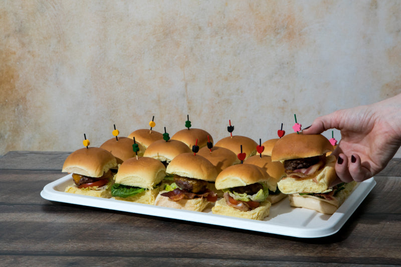 Bandeja catering rectangular de pulpa 455x305mm - 24Uds