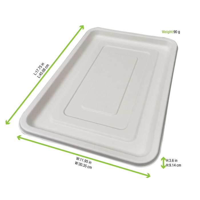 Bandeja catering rectangular de pulpa 455x305mm - 24Uds