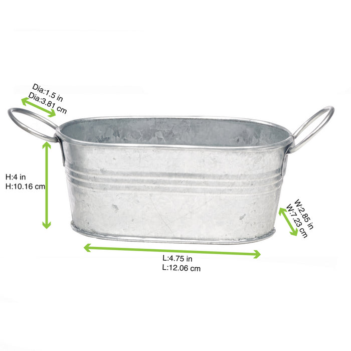 Mini bañera de metal 220ml 120x70mm A55mm - 6Uds