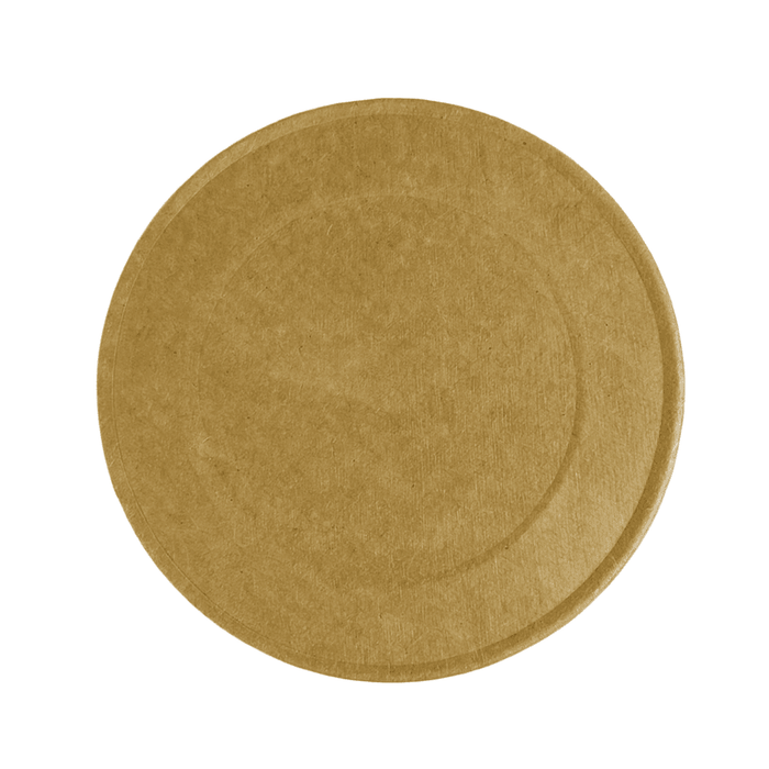 Tapa plana marrón de cartón kraft perforado para bebidas calientes Ø61mm A7,5mm - 50Uds