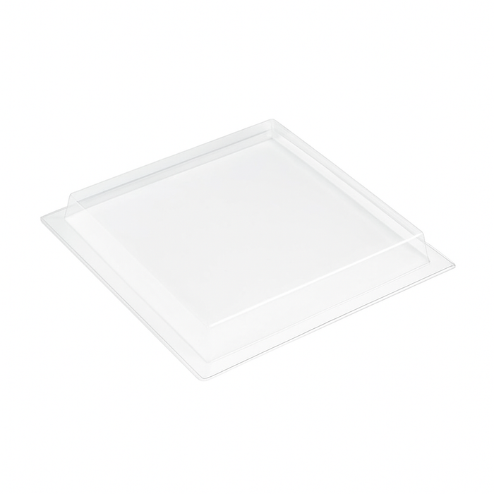 Tapa plana transparente PET 275x265mm A33mm - 100Uds