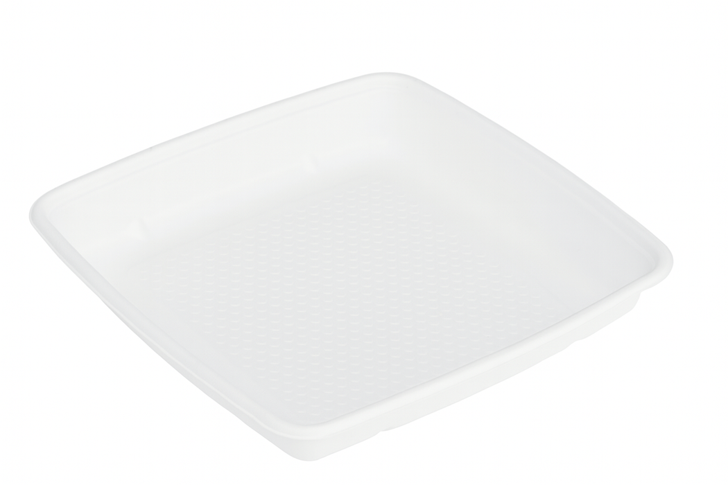 Ensaladera cuadrada de pulpa blanca 1000ml 235x235mm A28mm - 25Uds