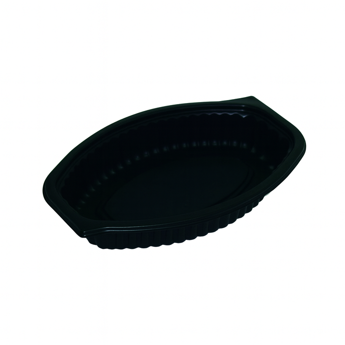 Ensaladera ovalada PP negra 400ml 207x143mm A27mm - 100Uds