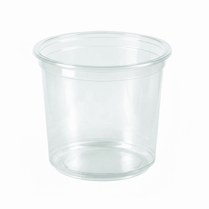 Envase Deli PLA redondo transparente 900ml Ø121mm A151mm - 25Uds