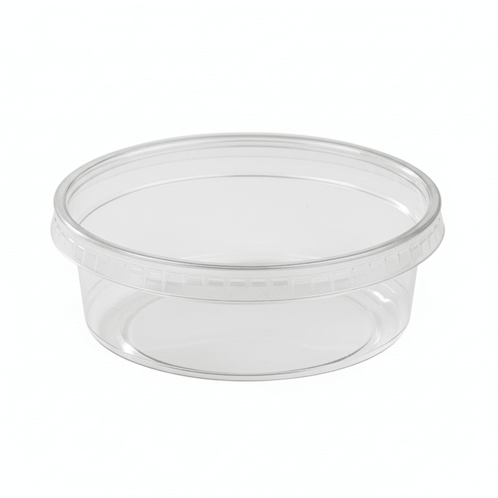 Tarrina Deli PET redonda transparente 250ml Ø117mm A45mm - 50Uds