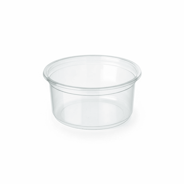 Envase Deli PLA redondo transparente 450ml Ø121mm A73mm - 50Uds