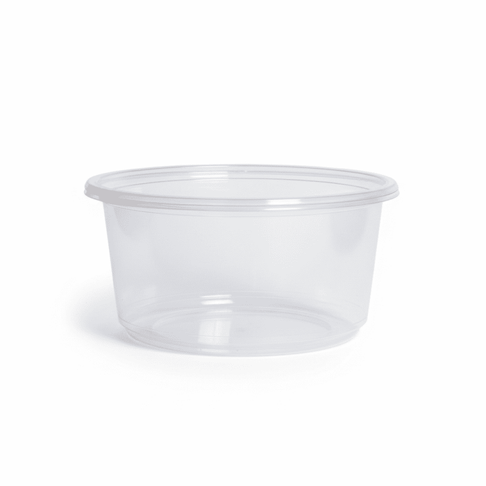 Envase Deli PLA redondo transparente 600ml Ø143mm A55mm - 50Uds