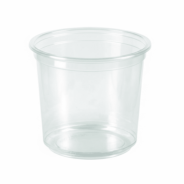 Envase Deli PLA redondo transparente 750ml Ø143mm A69mm - 50Uds