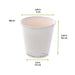 Vaso de cartón blanco Eden sin plástico, Base agua 300ml A86mm - 50Uds