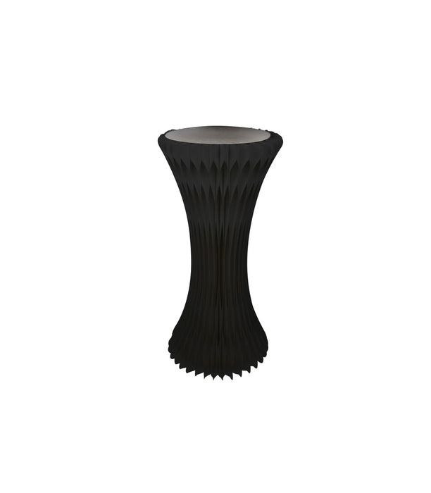 Torre negra iluminada y plegable con bandeja de acrílico H1000mm Ø500mm - 1Ud